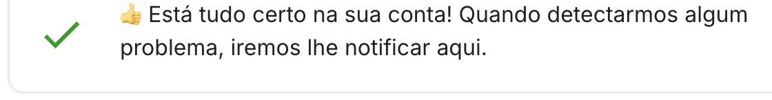 Card verde sem alertas ativos