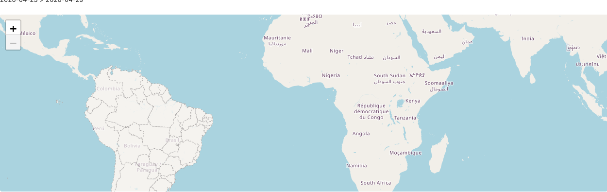 Mapa de distribuição das métricas