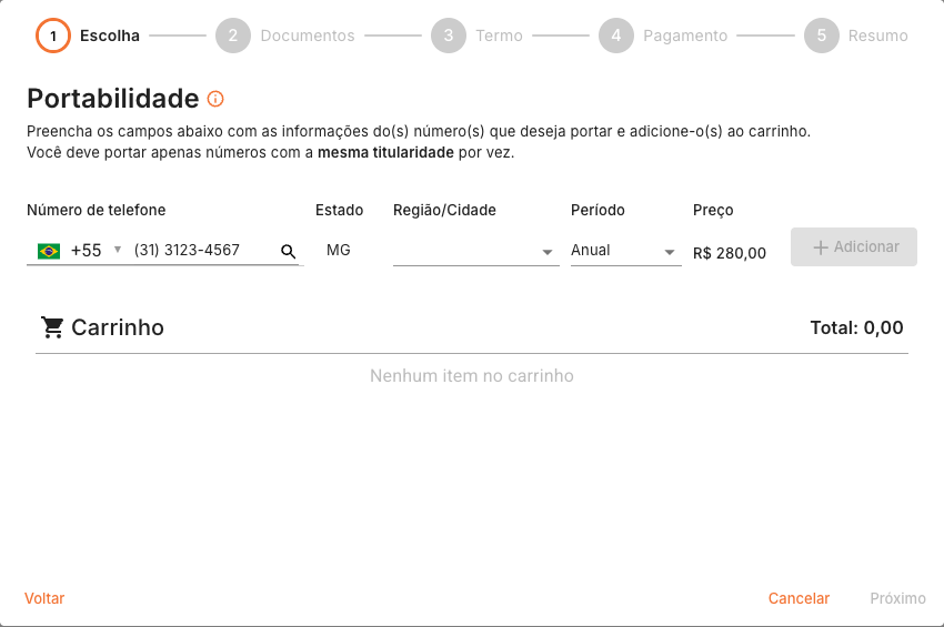 Consulta de cobertura da portabilidade