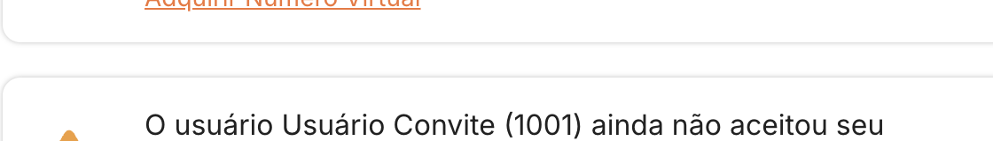 Alerta de convite pendente