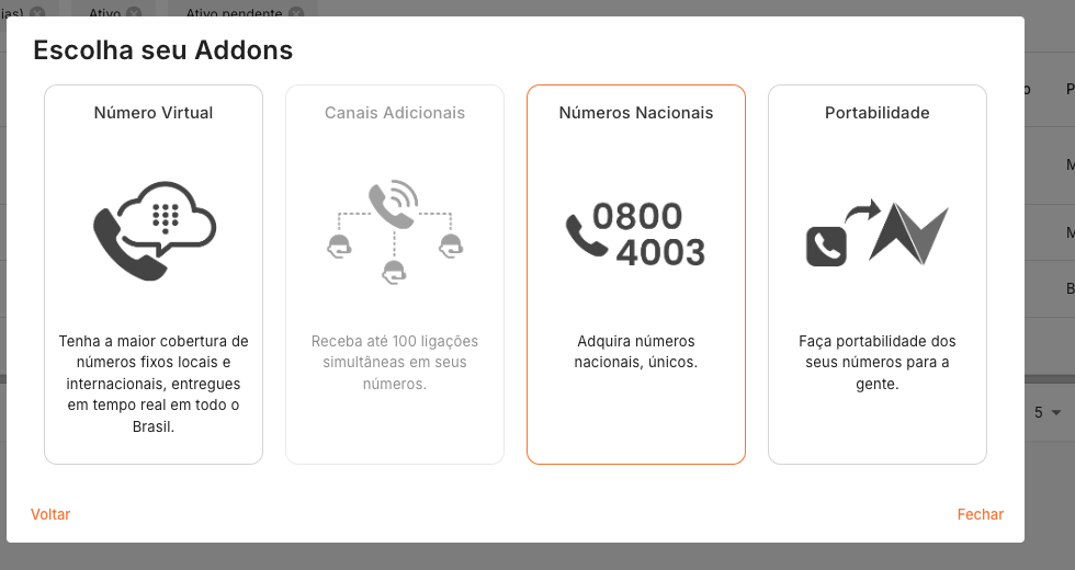 Cards de adicionais em Nova Assinatura