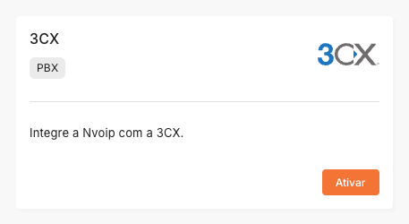 Card da integração 3CX